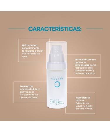  Noche Y Dia Noche y D a Ocean Caviar Anti-Ageing Intensive Anti-Wrinkle Eye Circumference with Caviar Extract and Pardas and Red Seaweed 30 ml - Buy Online on GoSupps.com