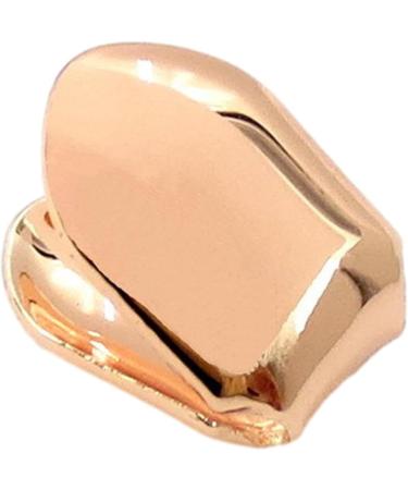 Tooth Caps Hiphop | 14k Gold Plated Single Tooth Caps Plain Single Tooth Caps Realistic Fake Teeth Grills Stylish Tooth Caps and Mouth Grills for Men and Women Rose Gold - Buy Online on GoSupps.com