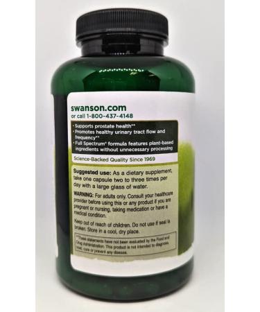 Swanson Saw Palmetto 540mg 250 Capsules - Prostate & Hair Health Supplement - Buy Online on GoSupps.com
