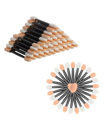 100pcs Disposable Eyeshadow Brushes Makeup Applicators With Eye Shadow Eyeliner Stick Of Dual Sided Sponges for Make Up Sponge Soft And Comfortable Brush(2.4" count 100) 2.4" 100