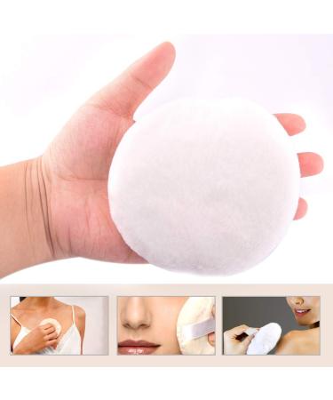 3 Pack Large Powder Puff Set with Metal Box - Smooth Soft Puffs for Loose Body Powder - Buy Online on GoSupps.com