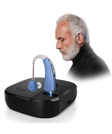 Britzgo Hearing Amplifier 1.5 Hours-Quick Charge with Fashion USB Dock Gem Blue (Single) Rechargable Voice Enhancer Gem blue-1