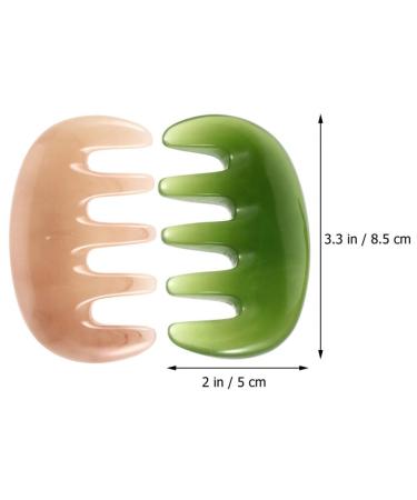 Coheali Wide Tooth Scalp Massage Comb - 2 Piece Set for Gua Sha Therapy Acupuncture & Relaxation - Buy Online on GoSupps.com