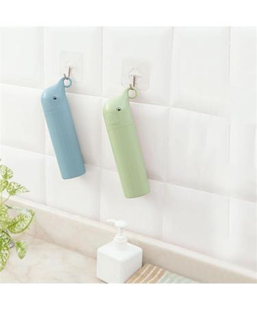 Portable Travel Toothbrush & Toothpaste Holder Case - Digjobk Organizer Storage Cup | Blue - Buy Online on GoSupps.com