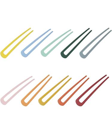 CLSSLVVBN U-shaped Hair Sticks Modelling Styling Women Hairpin Light-weight Ponytail Fashion Headwear Accessories Students Grayish Yellow - Buy Online on GoSupps.com