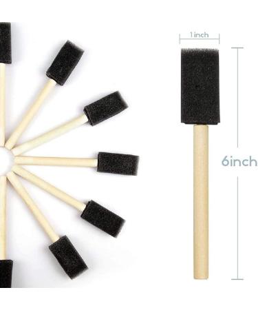 InfantLY Bright 10Pcs Foam Paint Brushes Set for Acrylic Painting & DIY Crafts - 1 inch Sponge Brushes with Wood Handles - Buy Online on GoSupps.com
