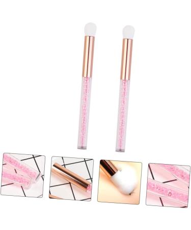 PLAFOPE 2pcs Nose Brush Beauty Eye Fluff Eyeshadow Brush Makeup Eyeshadow Pink Artificial Fiber Wool - Buy Online on GoSupps.com