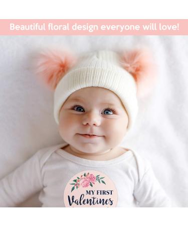 Floral Baby Monthly Stickers for Girls (Set of 24) | Newborn Milestone Month Stickers - Buy Online on GoSupps.com