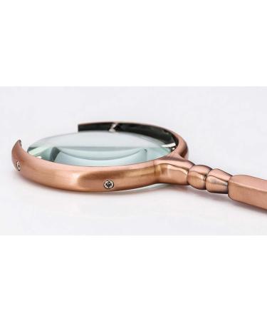 Magnifying Glass High-Definition Handheld Magnifying Glass Bronze Metal 10 Times Advanced Reading Magnifier All Metal Magnifying Glass High Magnification Magnifying Glass Made in China - Buy Online on GoSupps.com