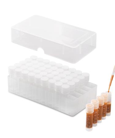 Clscea Aquarium Baby Brine Shrimp Dispense Storage Container Collection Tubes Kit for Brine Shrimp Hatchery 50 x 1.8 ml