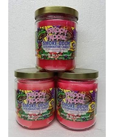 Smoke Odor Exterminator Candle Set - Trippy Hippie 13 oz Jars | International Shipping Available - Buy Online on GoSupps.com