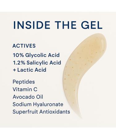 NAELI AHA/BHA Exfoliating Face Wash - 10% Glycolic Acid & Salicylic Acid Cleanser Anti Aging Acne & Wrinkle Reducing Facial Exfoliant Pore Minimizer & Brightening Gel 6 oz 6 Fl Oz (Pack of 1) - Buy Online on GoSupps.com