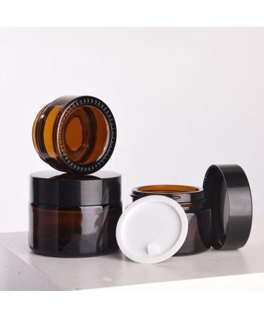 posionks 10 Pieces 20 ml 30 ml Cosmetic Jars Refillable Ointment Jars Amber Mini Empty Container Travel Pots Container for Creams Cosmetics Lotions Essential - Buy Online on GoSupps.com