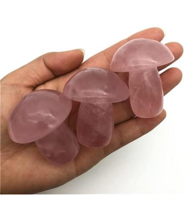 1 Pack Natural Large Pink Rose Quartz Crystal Mushroom Polished Stones Suitable for Home Home Collections - Buy Online on GoSupps.com