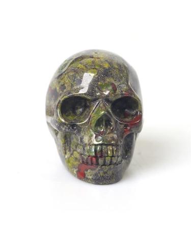Natural Crystal 1-Pack Jasper Skull Specimen Oblique Amphibole Gemstone Statue Power Stone Crystal JZIGTDEM
