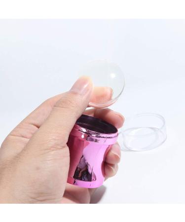 Nail Art Stamper 1Pcs Metal Handle Nail Art Stamper Clear Silicone Heads Nail Stamping DIY Soft Nail Art Stamping Template Nail Art Print Tool Accessories for Personal or Salon Use(Purple) - Buy Online on GoSupps.com