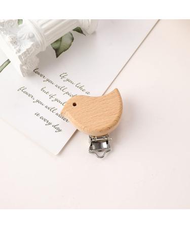 Premium Wood Pacifier Clips Set - 6 Pieces | Durable & Safe Baby Pacifier Clips - Buy Online on GoSupps.com