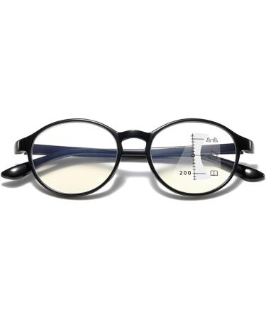 Ultra-Light Anti-Blue Light Reading Glasses for Seniors - High-Resolution Progressive Multifocus Sand Black Frame Size 2.50 - Buy Online on GoSupps.com