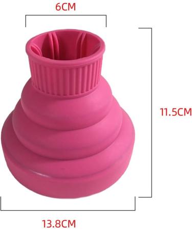 Folding Silicone Hair Diffuser - Portable Pink Universal Diffuser for Curly Hair - Ideal for Home and Salon Use - Buy Online on GoSupps.com