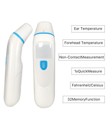 Touchless Thermometer for Adults and Babies | Forehead and Ear Mode | Large LED Screen | Memory Recall, Fever Alarm | Family-Friendly - Buy Online on GoSupps.com