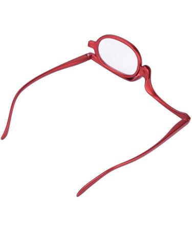 Buy Sonew Make-Up Glasses with Magnification - Rotatable Unique Lens for Enlarged Eyes | Essential Beauty Tool for Women (Red 150) - Buy Online on GoSupps.com