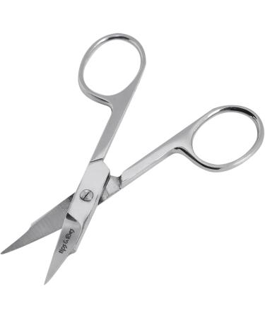Men's Facial Grooming Scissors - Nose Ear Hair Removal, Beard Mustache Care, Eyebrow Eyelash Trimming - Hair Cutting Clippers - Silver - Buy Online on GoSupps.com