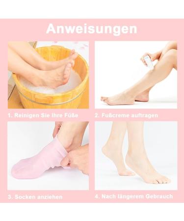 Voarge 2 Pairs of Silicone Socks for Feet Silicone Socks Women Silicone Moisturising Socks for Dry Cracked Feet Women & Softening Dry Cracked Feet Rough Skin - Buy Online on GoSupps.com