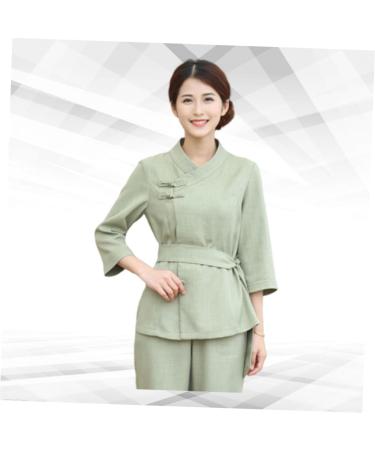FOMIYES 1 Set Spa Robe Hairdressing Tunic Spa Gown Salon Smock Salon Uniforms Women Barber Shop Apron Spa Work Uniforms for Women Hair Salon Cape Spa Kit Spa Cloth Kimono Hair Dye L Green - Buy Online on GoSupps.com