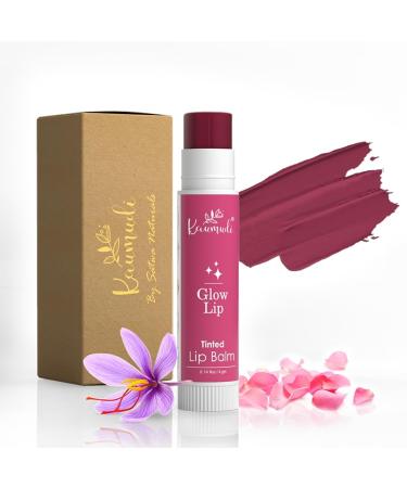 Kaumudi Handmade & Natural Lip Balm for Women & Men with Rose Damascena & Saffron Essential Oil (Glow Lip)