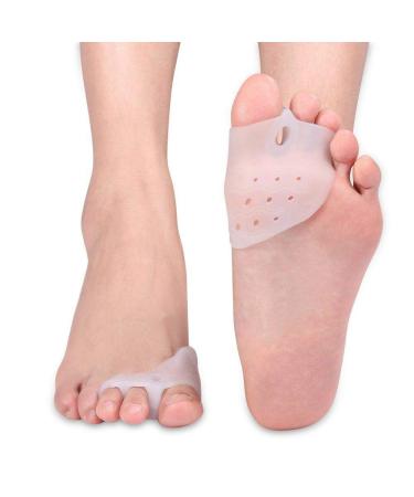 1 Pairs Gel Toe Separators Metatarsal Pads Gel Toe Straightener for Overlapping Toes Bunion Corrector Valgus Forefoot Pain Relief