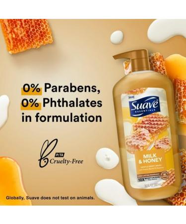 Sua ve Essentials Gentle Body Wash - Milk & Honey 30 oz | Nourishing Skin Care for All Skin Types - International Shipping Available - Buy Online on GoSupps.com