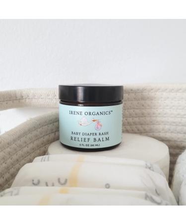 Irene Organics Organic Baby Diaper Rash Relief Balm Diaper Rash Treatment Made with Natural Ingredients for Soothing and Relief - 4 Oz - Buy Online on GoSupps.com