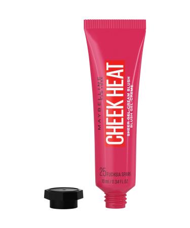 Maybelline New York Cheek Heat Blush 25 Fuchsia Spark - Water-Based Gel Formula for Glossy Finish | International Shipping Available - Buy Online on GoSupps.com