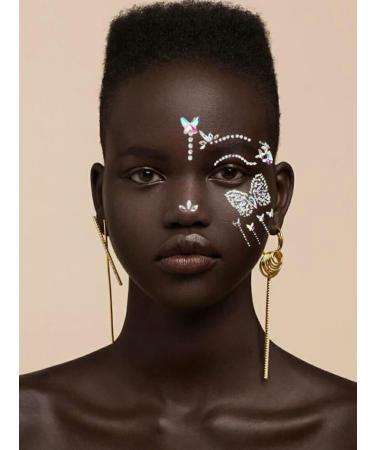 Wosois Crystal Face Stickers - Self-adhesive Temporary Tattoo for Women - Butterfly Carnival Party Cosplay Accessories - Buy Online on GoSupps.com