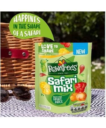 3 x Rowntree's Safari Mix Sweets Sharing Bag 115g Delicious Tasty And Twisty Treat Gift Hamper For Birthday Christmas Easter Sold By Kidzbuzz - Buy Online on GoSupps.com