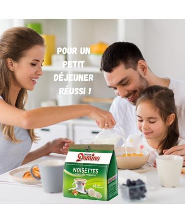 DOMINO Mix | Assortment of 10x18 SENSEO compatible coffee pods | Caramel Hazelnut Vanilla Chocolate Cappuccino flavors to vary the pleasures throughout the day - Buy Online on GoSupps.com