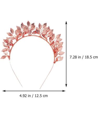 Lurrose Greek Goddess Headband Bridal Leaf Tiara Headband Leaf Vine Hair Hoop Vinatge Branch Hairband for Greek Costume Wedding Bridal Headpieces Rose Gold 18.5x12.5cm Rose Gold - Buy Online on GoSupps.com