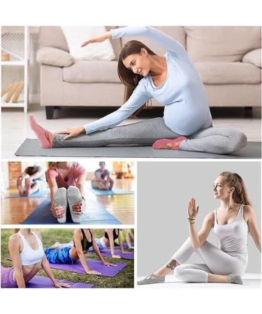Aivoro Yoga Socks - 3 Pairs Anti-Slip Pilates & Fitness Socks for Women (35-42) - Ideal for Yoga Dance & Workouts - Black Gray & Pink Options - Buy Online on GoSupps.com