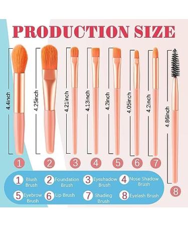 Mini 8 Travel Makeup Brush Set - Perfect Bridesmaid Gift & Foundation Brush for On-the-Go Beauty - Buy Online on GoSupps.com