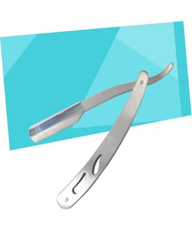 Angoily 3pcs Stainless Steel Razor Set - Old Fashioned Rubber Handle for Men Premium Shaving Essentials - Buy Online on GoSupps.com