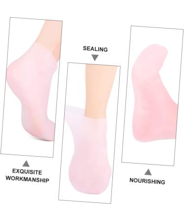 Beavorty 2 Pairs Sock Spa Soften Moisturizing Foot Silicone Gel Foot Stocking Skin Soles Moisturing Foot Moisturizing Heel Sleeves Humidor Gel Pink Sole Pad Sebs Moisturize Women's - Buy Online on GoSupps.com