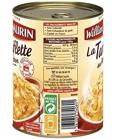 William Saurin TARTIFLETTE WITH REBLOCHON - 410G - WILLIAM SAURIN - PACK OF 4 - Special Offer - Buy Online on GoSupps.com