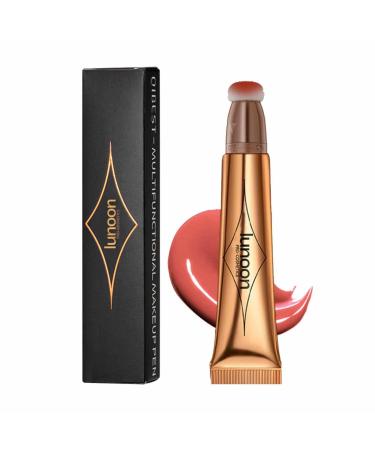 Highlighter Stick Makeup Bronzer Stick With Cushion Applicator Makeup Blushh Highlighter Contour Glitter Matte Natural Brightening Face Makeup Smooth Creamy Matte Finish Liquid Stick For Women 1 count (Pack of 1)