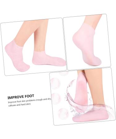 GALPADA 1 Pair Sock Moisturizing Oil Essential Skin Protect Soles Reusable Hard Silicone Gel Exfoliating Tableware Sucker Women s Foot Proof Moisture Spa Pink High Heel Sebs Women's Pink 35X7X1cm - Buy Online on GoSupps.com