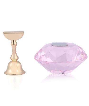 3 Colors Nail Art Display Base Alloy Holder - Crystal Nail Tip Practice Stand for Nail Salons (Pink) - Shop Now! - Buy Online on GoSupps.com