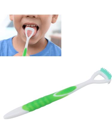 Premium Flexible Plastic Tongue Cleaner Brush for Oral Health - Long Handle & Safe Cleaning Tool (Green) - Buy Online on GoSupps.com