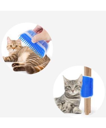 Bobozhong Cat Brush Set - 2 Large Self-Grooming Brushes for Cats | Wall Corner Cat Groomer with Catnip & Screws - Pink & Red - Buy Online on GoSupps.com