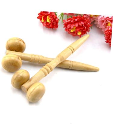 Lurrose Wooden Anti-Aging Face Massage Tool | Thin Roller & Rod for Face Lifting & Muscle Relaxation | Bamboo Lotus Tree Massage Device - Buy Online on GoSupps.com