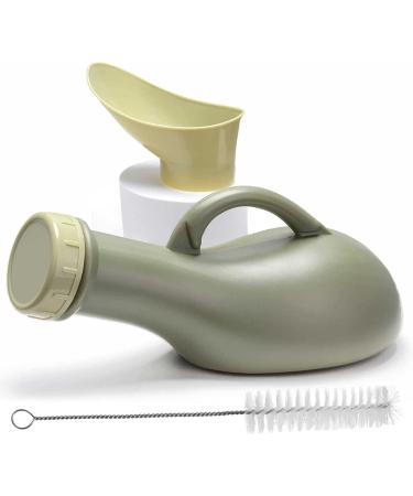 Ilyever Portable Unisex Urinal Bottle with Female Attachment - Leakproof Pee Bottle for Men - Spill Proof Urine Bottle for Elderly and Patients - Ideal for Car Camping and Outdoor Travel - Green - Buy Online on GoSupps.com