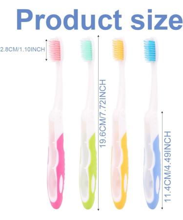 KGDUYC Manual Toothbrushes - Foldable & Portable Soft Bristle Travel Toothbrush Set (4 Pack) for Adults - Ideal for International Shipping - Buy Online on GoSupps.com
